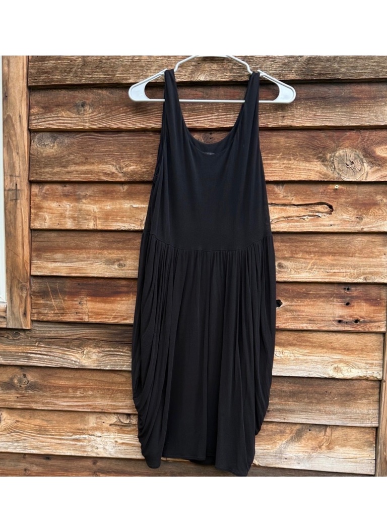 Eileen Fisher Silk Fully Lined Black Dress